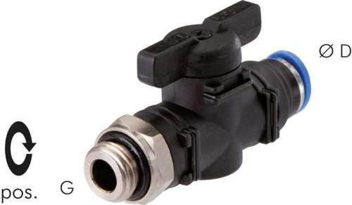 Robinet push-in G 1/4&quot;-6mm, IQS standard