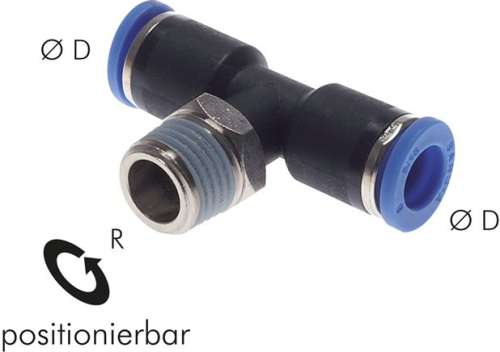 Racord push-in T R 1/2&quot;-10mm,IQS standard