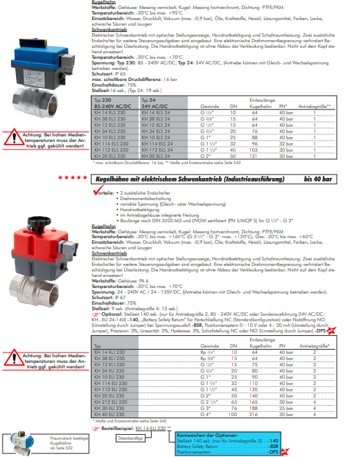 Actuator electric industrial G 1&quot;, 85 to 240 V (AC/DC)