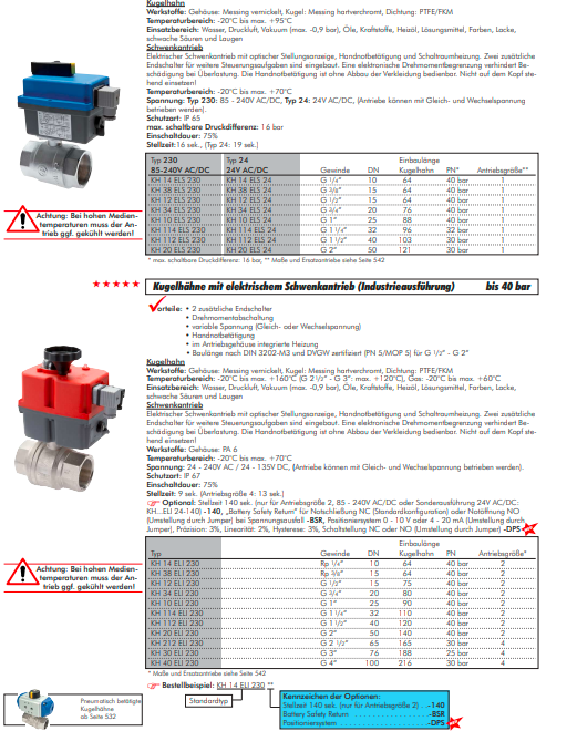 Actuator electric industrial, G 2-1/2", 24 bis 240 V (AC) / 24