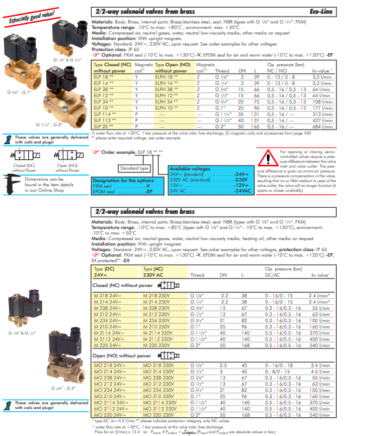 Electrovalva alama 2/2  G1-1/2", 230 V, Eco