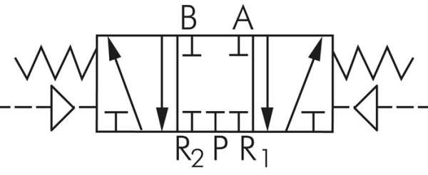 Valva pneumatic 5/3, G 1/8" - YPC