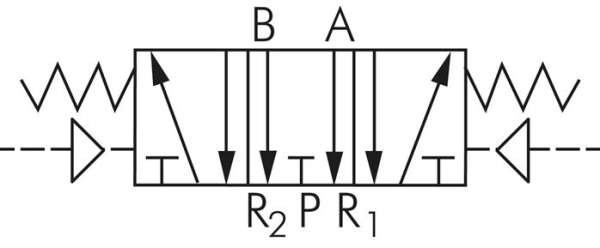 Valva pneumatic 5/3, G 1/4&quot;- YPC