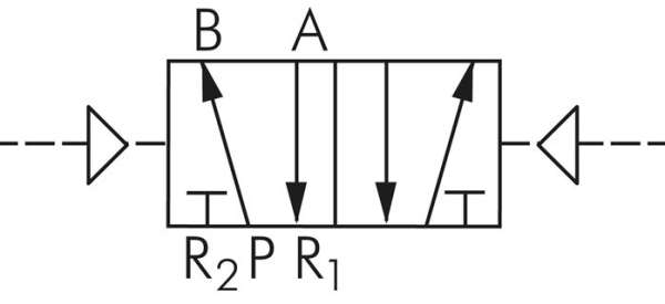 Valva pneumatic 5/2, G 3/8"- YPC