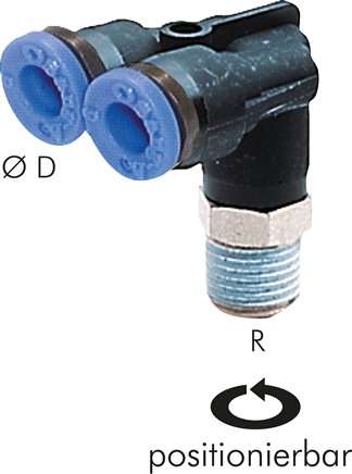 Racord push-in Y R 1/2&quot; x12mm, IQS standard