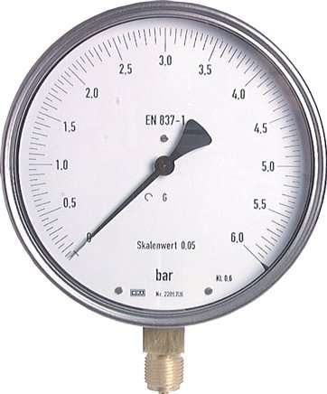Manometru de precizie,vertical, 160mm, 0 - 10 bar