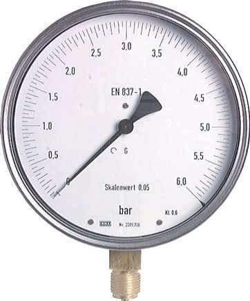 Manometru de precizieorizontal, 160mm, 0 - 1,6 bar