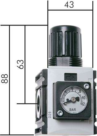 Regulator de presiune FUTURA, G3/8&quot;, 0,5 - 8bar