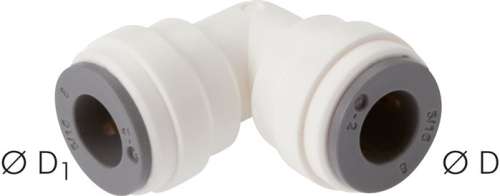 Racord push-in cot 1/2&quot; (12.7 mm)-1/2&quot; (12.7 mm)