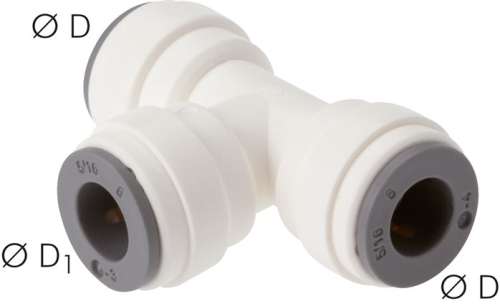 Racord push-in T 1/2" (12.7 mm)-1/2" (12.7 mm), IQS-LE 