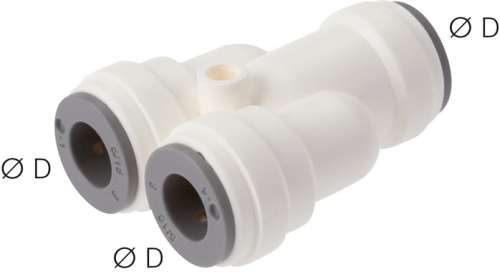 Racord push-in Y 1/4" (6.35 mm), IQS-LE 
