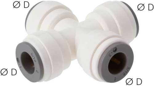 Racord push-in cruce 1/2" (12.7 mm), IQS-LE