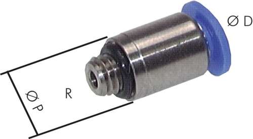 Racord push-in drept M 7-4mm , mini m.gon socket. hexa
