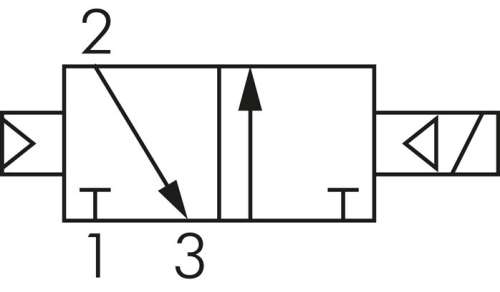 Valva 3/2 , G 1/8" , normal inchis (NC), 24 V=