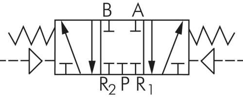 Valva pneumatic 5/3, G 1/8&quot; - YPC