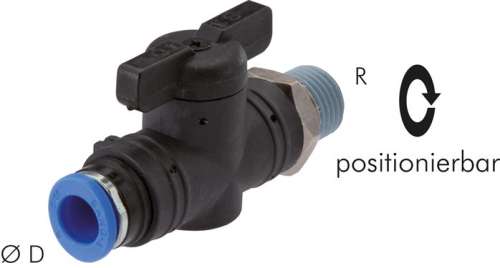 Robinet push-in drept R 1/2"-10mm, IQS standard